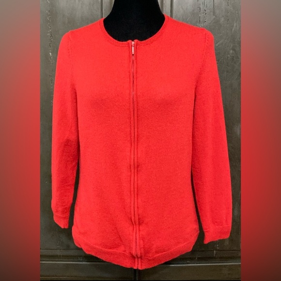 Chadwick red zip-up cardigan sweater. 1XL - Picture 1 of 9